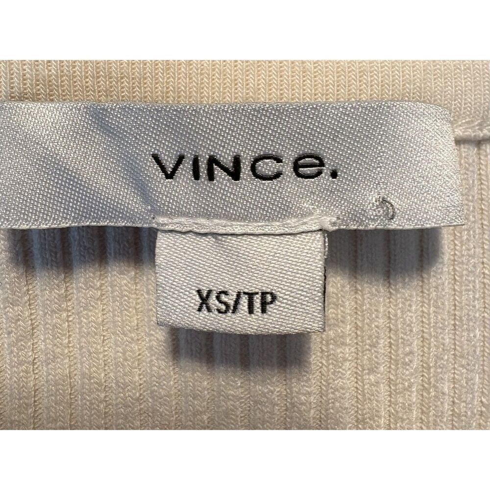 VINCE. Cotton-Blend Ribbed High-Neck Tank Dress - Picture 3 of 6